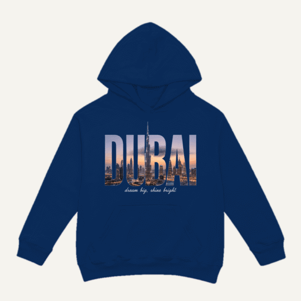 Dubai Skyline Hoodie Navy Blue