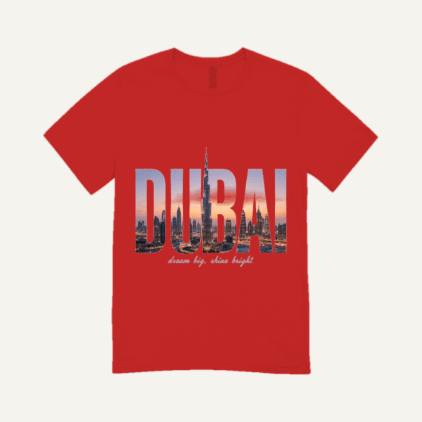 Dubai Skyline T-shirt Red