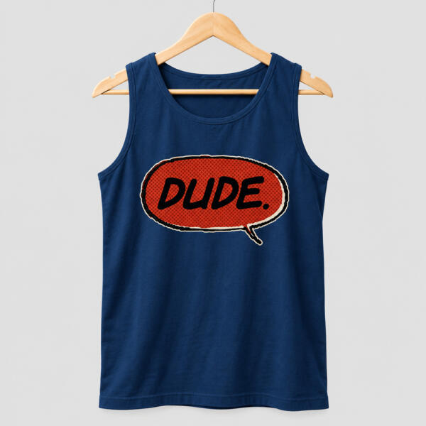 Dude Tank Top Navy Blue
