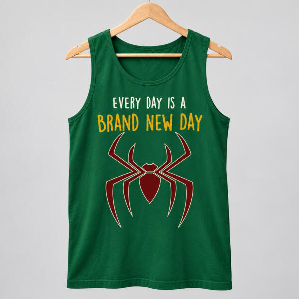 Every Day Is A Brand New Day Tank Top Bottle Green