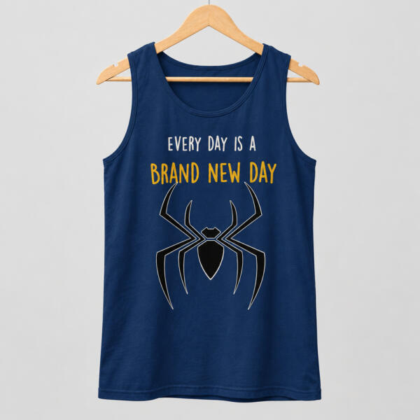 Every Day Is A Brand New Day Tank Top Navy Blue