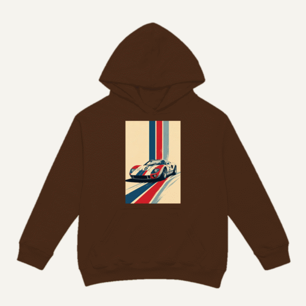 Gulf Racing Stripes Hoodie Chocolate Brown