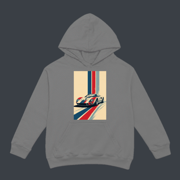 Gulf Racing Stripes Hoodie Grey