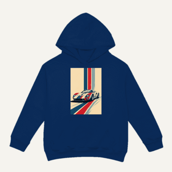 Gulf Racing Stripes Hoodie Navy Blue