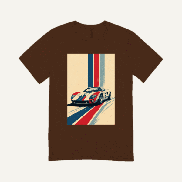 Gulf Racing Stripes T-shirt Chocolate Brown