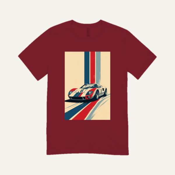 Gulf Racing Stripes T-shirt Maroon