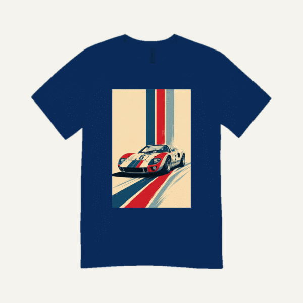Gulf Racing Stripes T-shirt Navy Blue