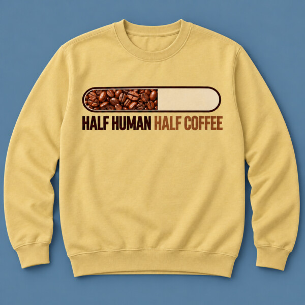 Half Human Half Coffee Sweatshirt Beige