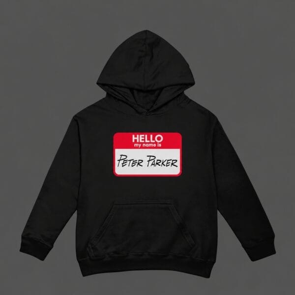 Hello Peter Parker Hoodie Black