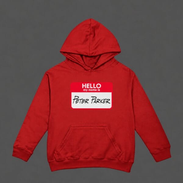 Hello Peter Parker Hoodie Red