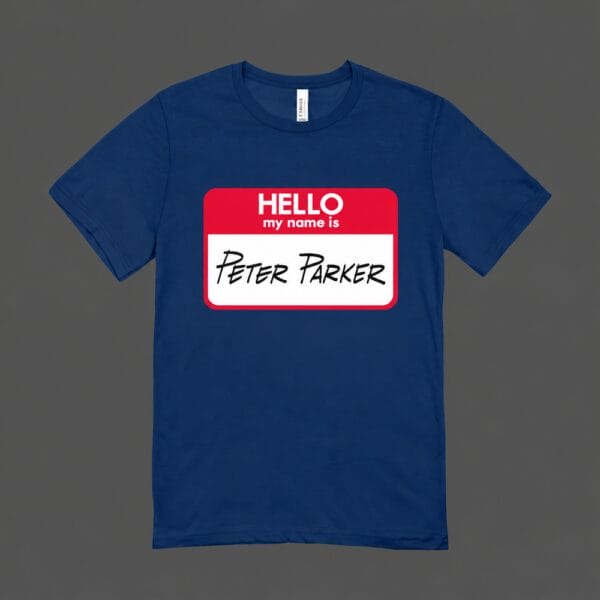 Hello Peter Parker T-shirt Navy Blue