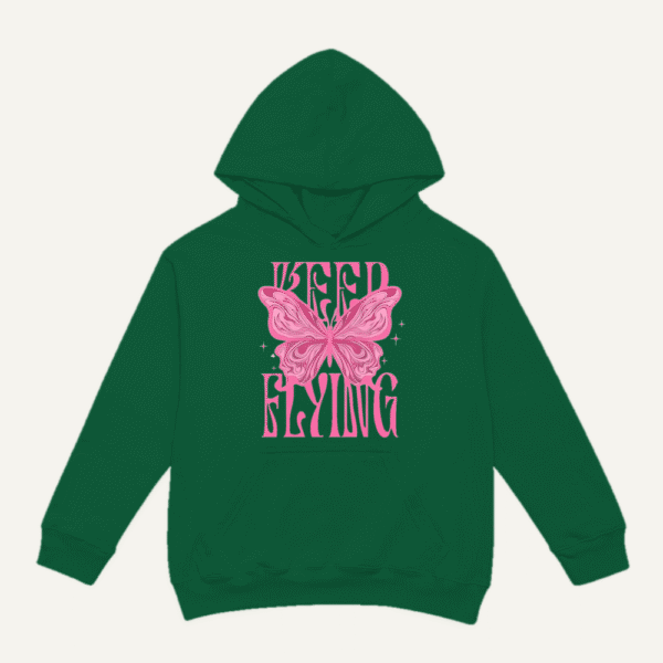 Keep On Flying Hoodie Bottle Green