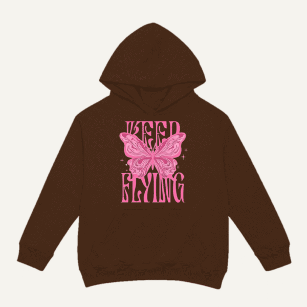 Keep On Flying Hoodie Chocolate Brown