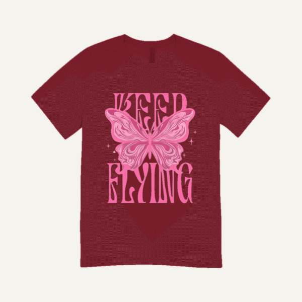 Keep On Flying T-shirt Maroon