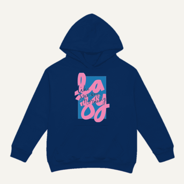 Lazy Like Sunday Morning Hoodie Navy Blue