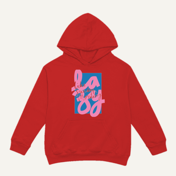 Lazy Like Sunday Morning Hoodie Red