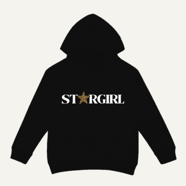 Leopard Star Girl Hoodie Black