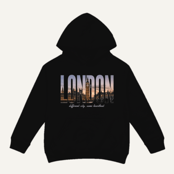 London Skyline Hoodie Black