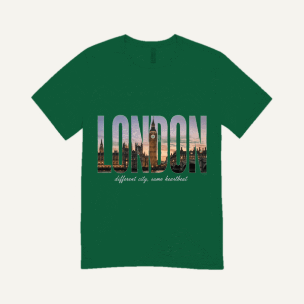London Skyline T-shirt Bottle Green