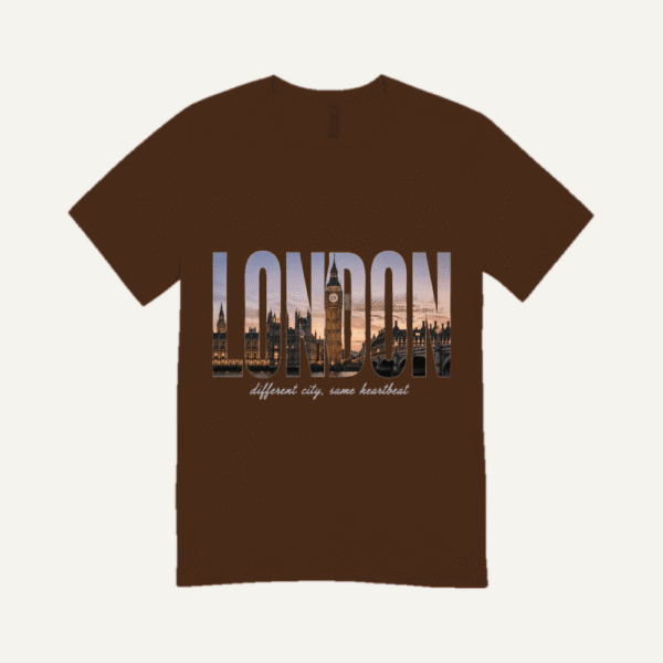 London Skyline T-shirt Chocolate Brown