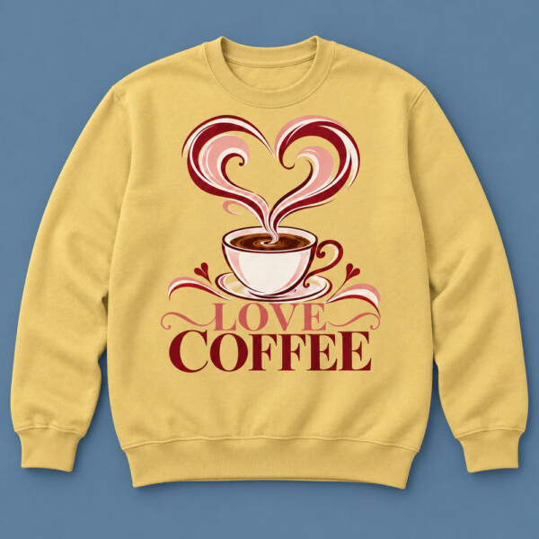 Love Coffee Sweatshirt Beige