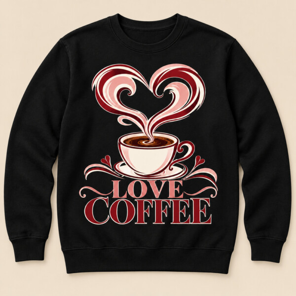 Love Coffee Sweatshirt Black