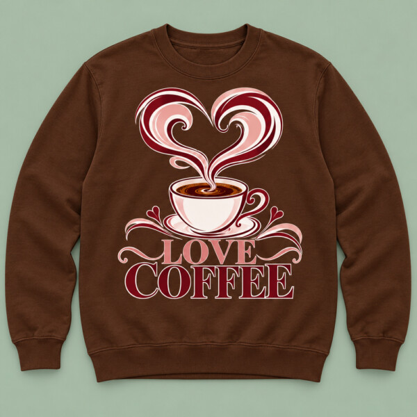 Love Coffee Sweatshirt Chocolate Brown