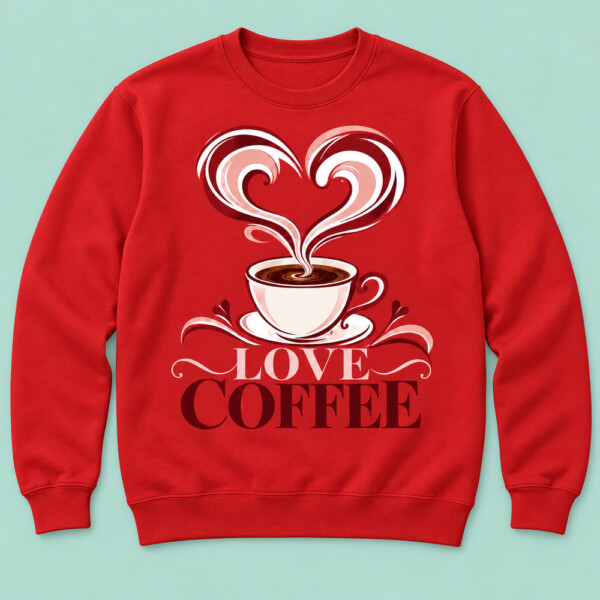 Love Coffee Sweatshirt Red