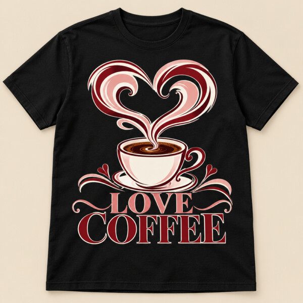 Love Coffee T-shirt Black
