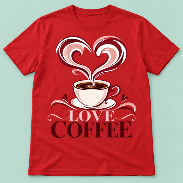 Love Coffee T-shirt Red