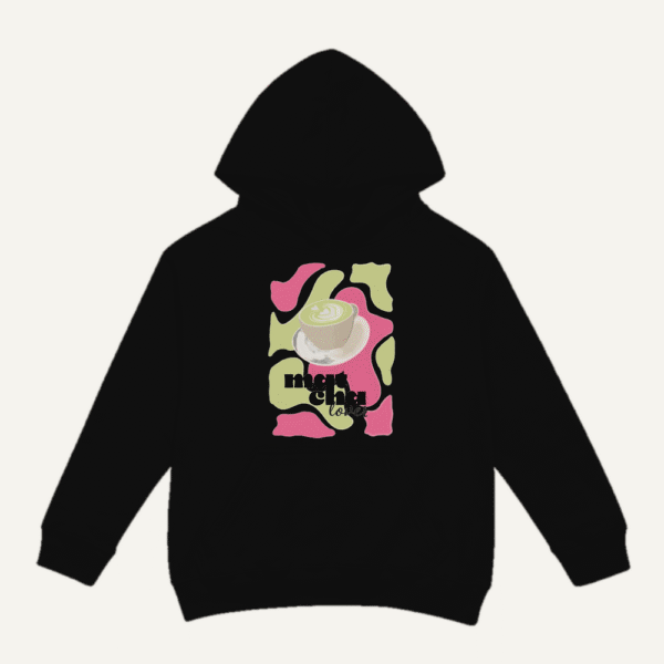 Matcha Love Collage Hoodie Black