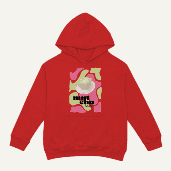 Matcha Love Collage Hoodie Red