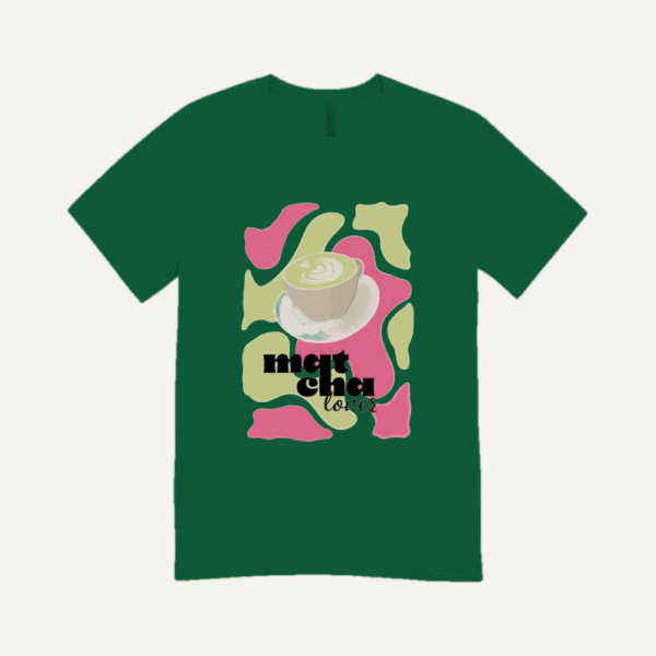 Matcha Love Collage T-shirt Bottle Green