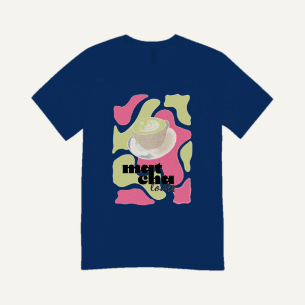 Matcha Love Collage T-shirt Navy Blue