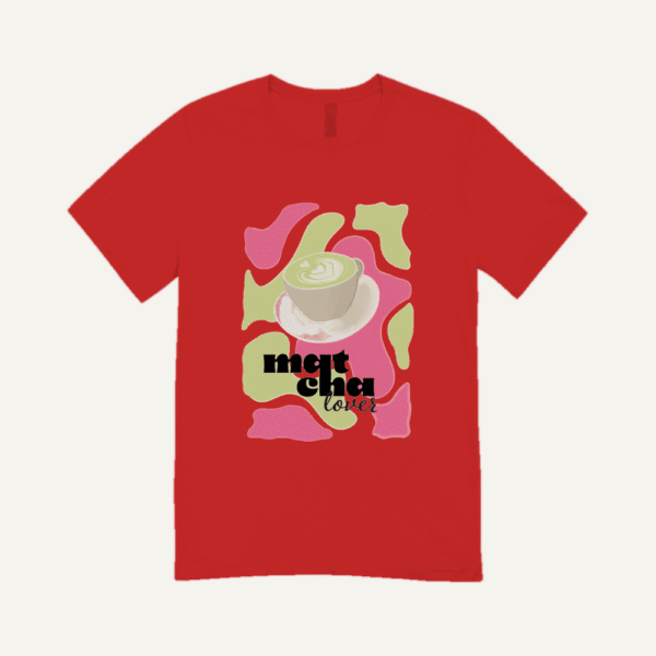 Matcha Love Collage T-shirt Red
