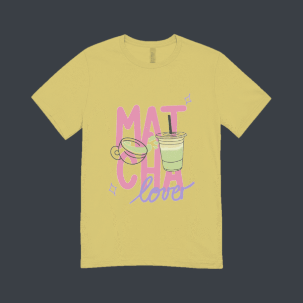 Matcha Love Cups T-shirt Beige