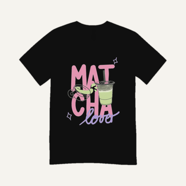 Matcha Love Cups T-shirt Black