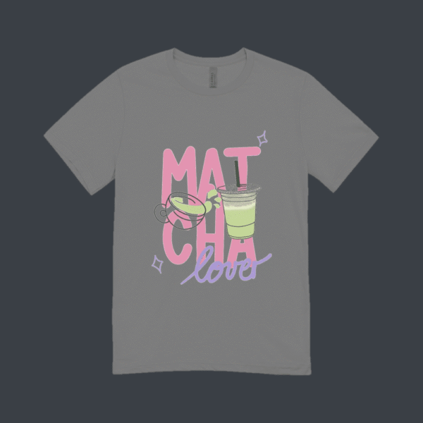 Matcha Love Cups T-shirt Grey
