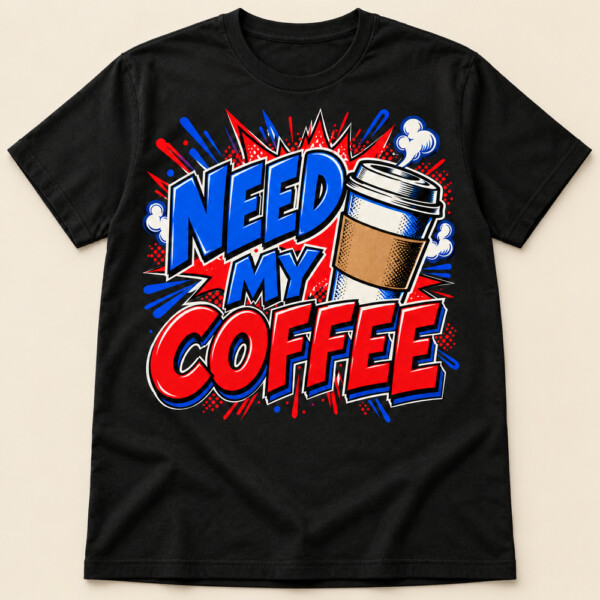 Need My Coffee T-shirt Black