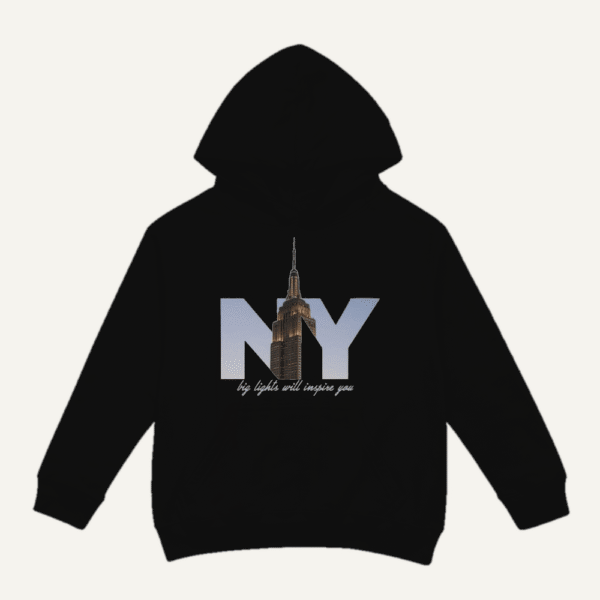New York Skyline Hoodie Black