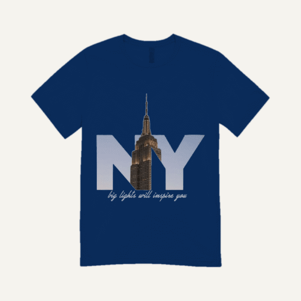 New York Skyline T-shirt Navy Blue