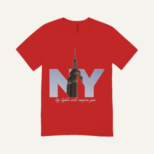 New York Skyline T-shirt Red