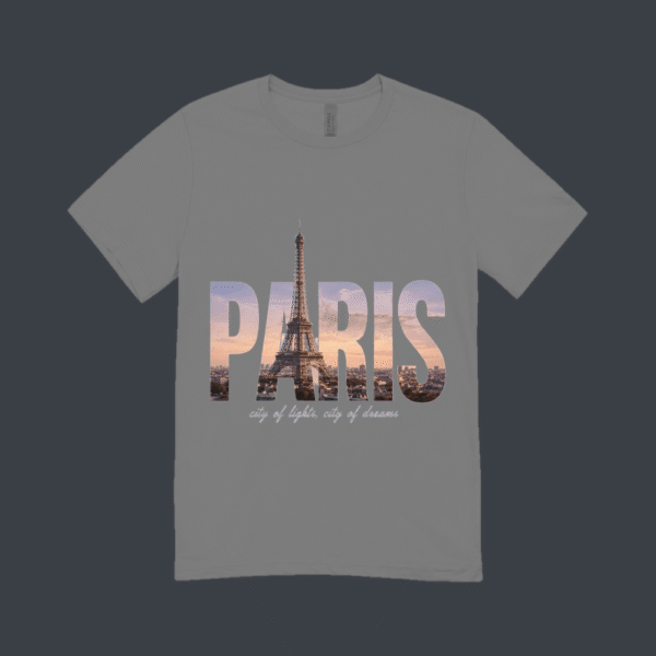 Paris Skyline T-shirt Grey