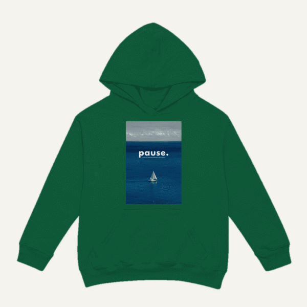 Pause Ocean Hoodie Bottle Green