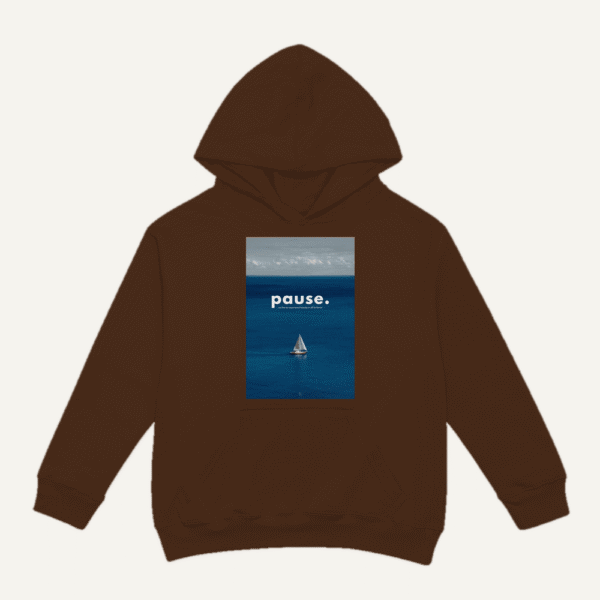 Pause Ocean Hoodie Chocolate Brown