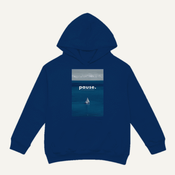 Pause Ocean Hoodie Navy Blue