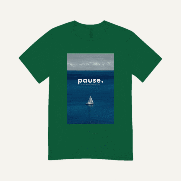 Pause Ocean T-shirt Bottle Green