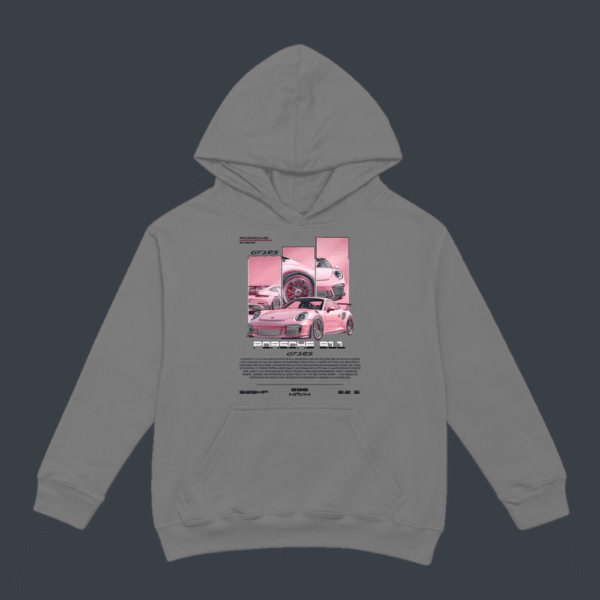 Pink Porsche GT3 RS Hoodie Grey