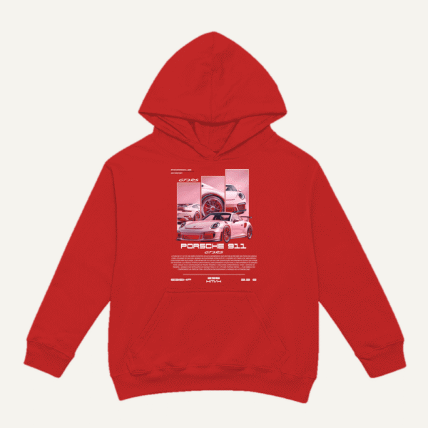 Pink Porsche GT3 RS Hoodie Red