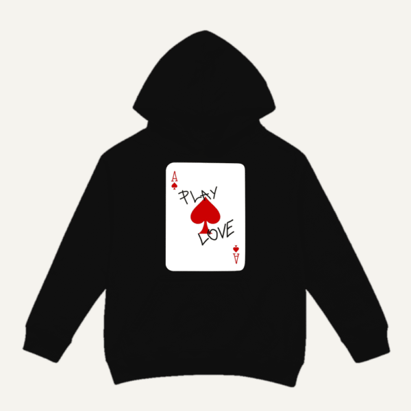 Play Love Ace Hoodie Black